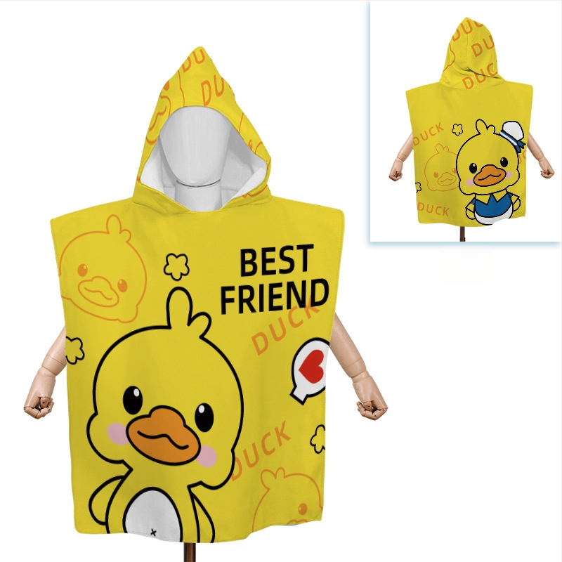 Yingxing mikroszálas babafürdőlepedő kapucnival – egyedi rajzfilm dizájn, nedvszívó, gyorsan száradó, 300–400 g