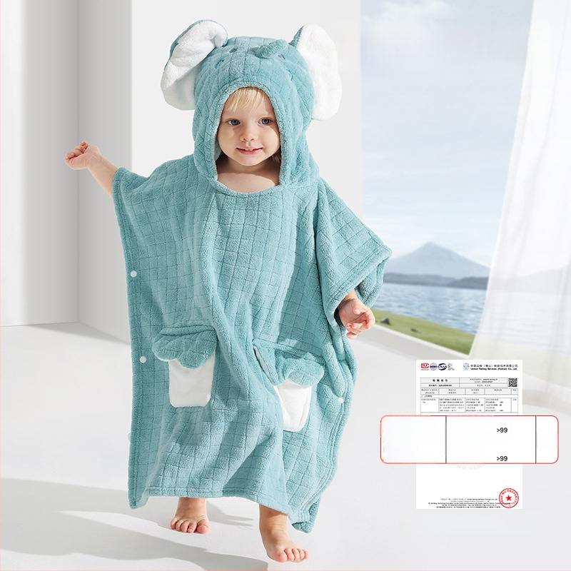 Belleptide gyerekeknek kapucnis fürdőköntös korall velúr, 300–400 g, 40 szál