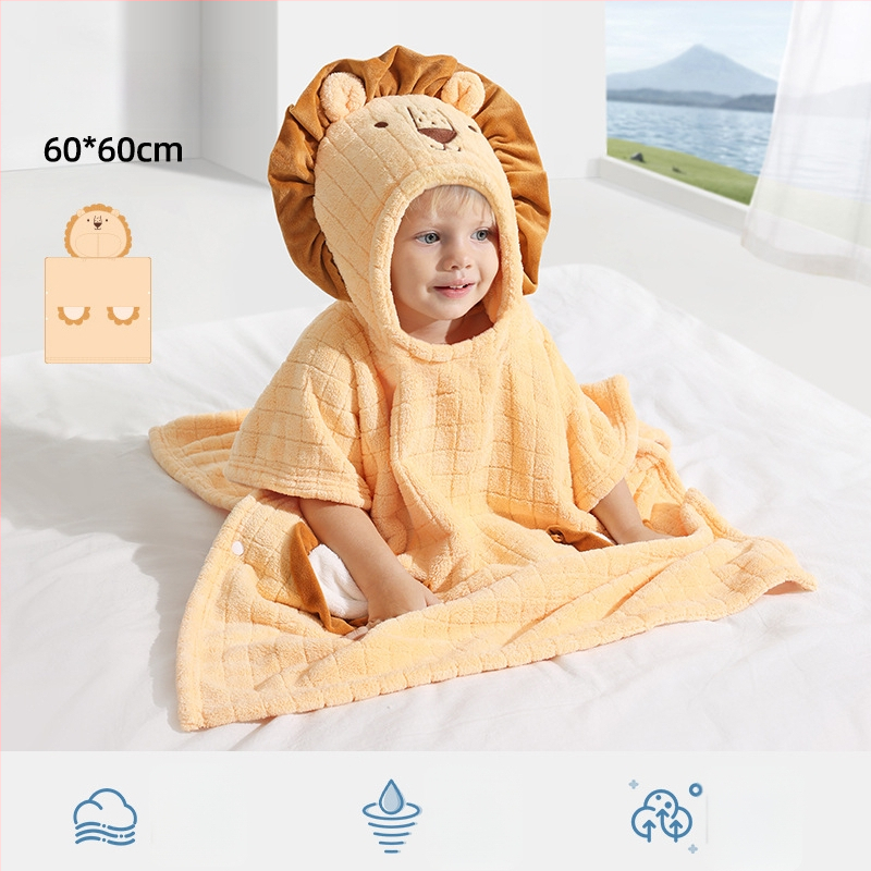 Belleptide gyerekeknek kapucnis fürdőköntös korall velúr, 300–400 g, 40 szál