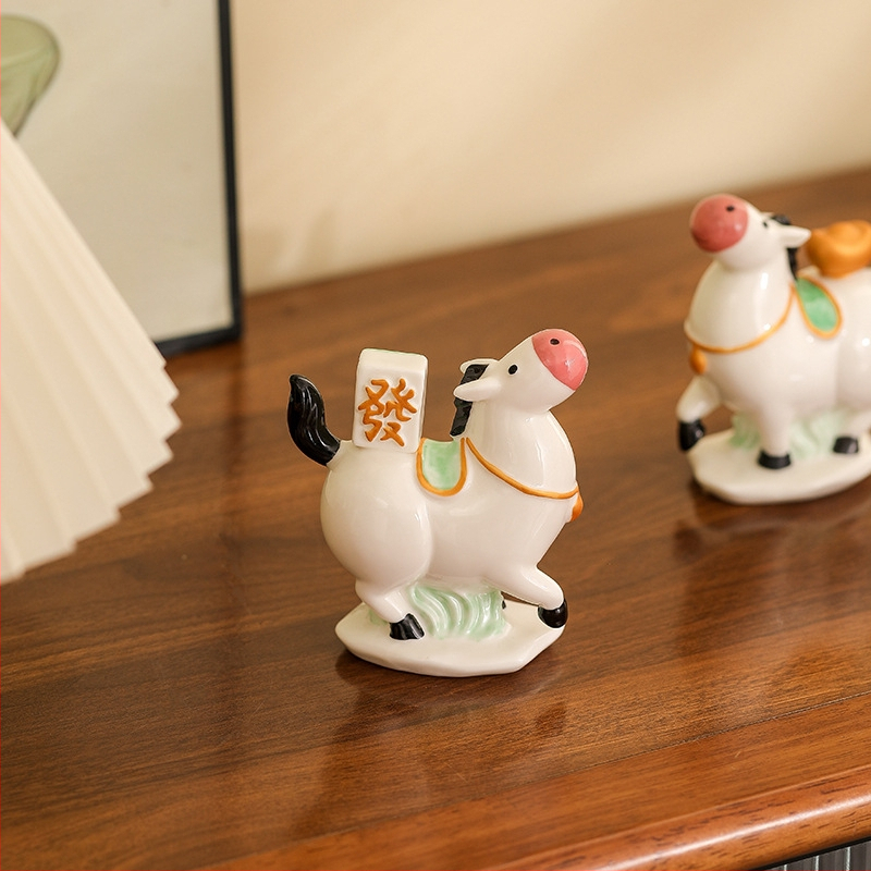 Stalo keraminė arklio dekoracija, kinų stiliaus, pusiau rankų darbo ir pusiau mechaninė gamyba, idealiai kaip asmeninė dovana