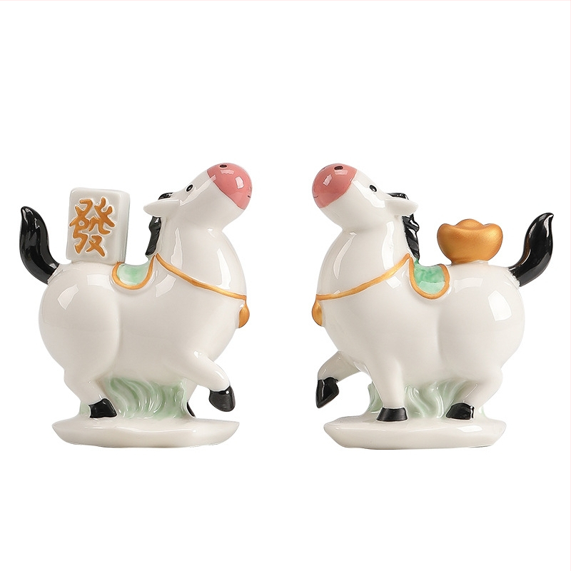 Stalo keraminė arklio dekoracija, kinų stiliaus, pusiau rankų darbo ir pusiau mechaninė gamyba, idealiai kaip asmeninė dovana