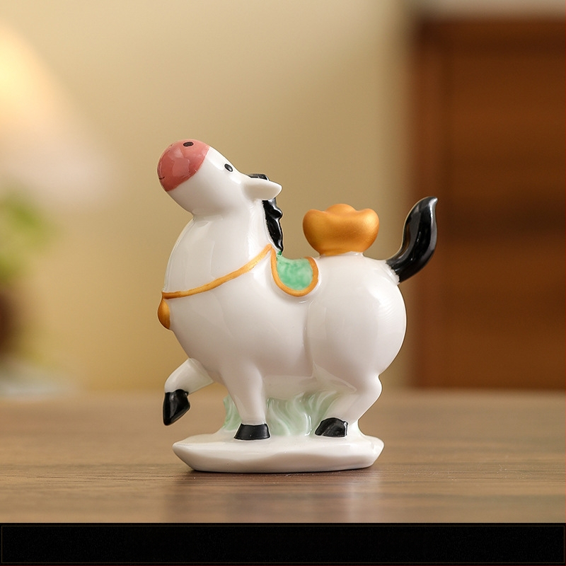 Stalo keraminė arklio dekoracija, kinų stiliaus, pusiau rankų darbo ir pusiau mechaninė gamyba, idealiai kaip asmeninė dovana