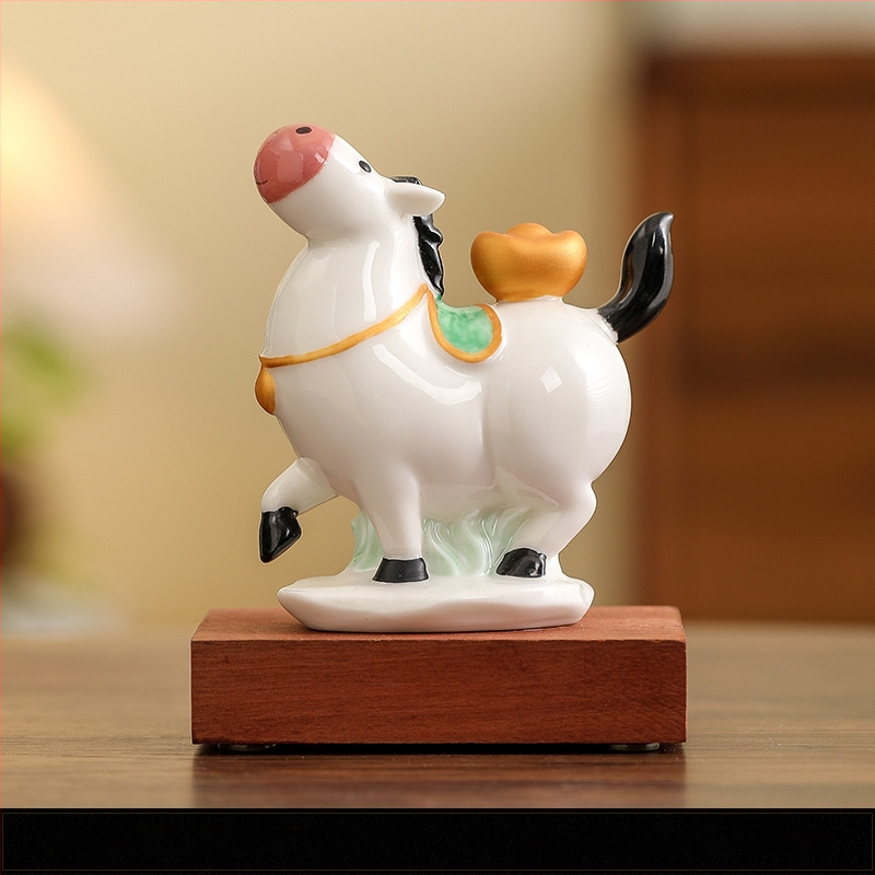 Stalo keraminė arklio dekoracija, kinų stiliaus, pusiau rankų darbo ir pusiau mechaninė gamyba, idealiai kaip asmeninė dovana