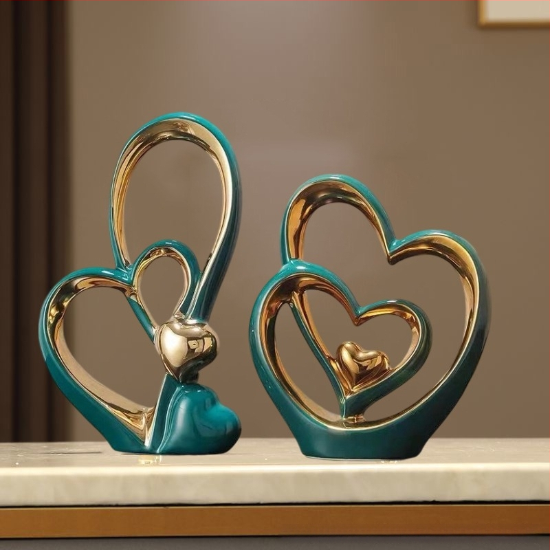 Viesistabas dekoratīvo figūru komplekts, balta porcelāna, ģeometriskas formas, mūsdienīgs minimālisms — dāvana jaunam mājoklim