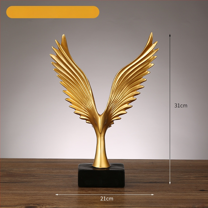 Dekoratyvinė erelio figūrėlė su išskėstais sparnais; derva, Master Gu, dekoracijos, kartoninė pakuotė