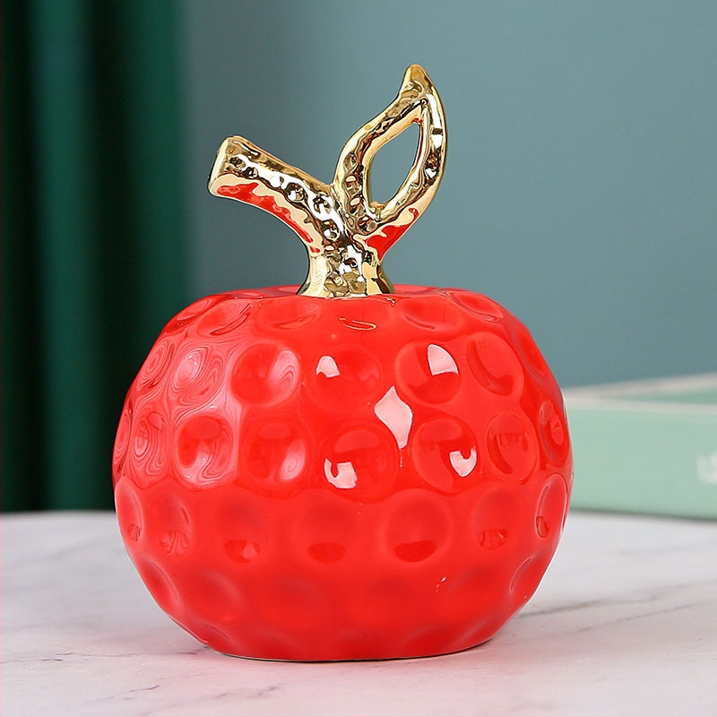 Keramikas ābola dekors interjeram – roku darbs dekoratīvā figūra priekš ieejas, dzīvojamās istabas, grāmatu plaukta un TV statīna. Ideāla dāvana kāzām, dzimšanas dienām vai jaunu mājokļu iegādei.