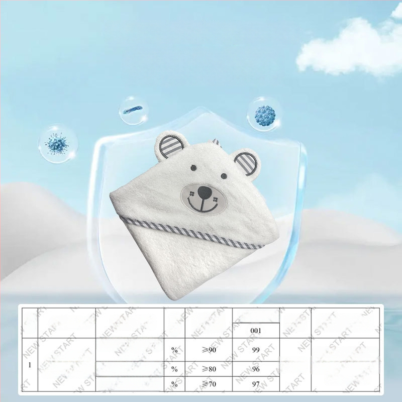 Kapucnis babafürdető törölköző bambuszrostból, 500GSM, testreszabható hímzéssel, rajzfilm mintával, 0–6 éveseknek