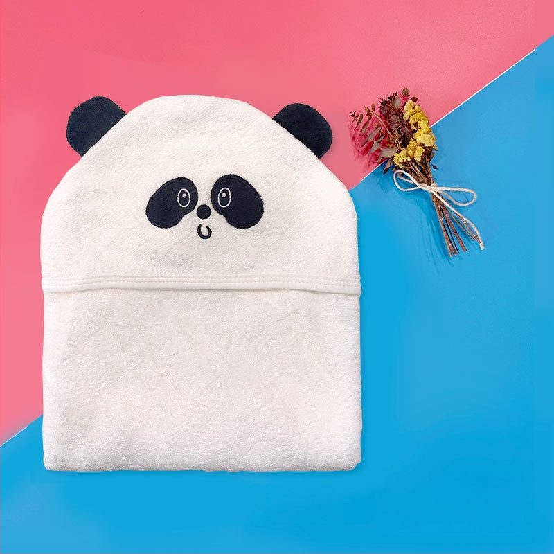 Kapucnis babafürdető törölköző bambuszrostból, 500GSM, testreszabható hímzéssel, rajzfilm mintával, 0–6 éveseknek