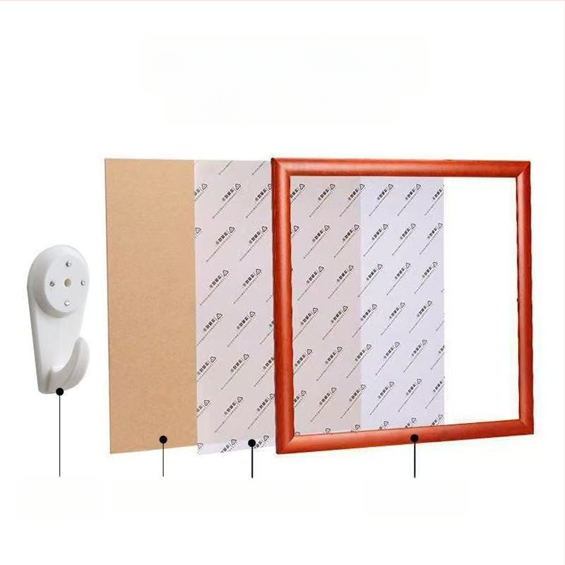 Četri kadri fotogrāfijām, kvadrāta formas, no masīvā koka un kompozītkoka, piemēroti ķīniešu glezniecībai un kaligrāfijai