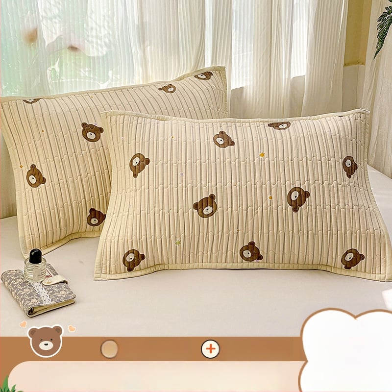 Kokvilnas spilvendrāna ar kvilētu šuvumu, vairāk nekā 95% kokvilnas, 40s audums, reaktīvā krāsošana