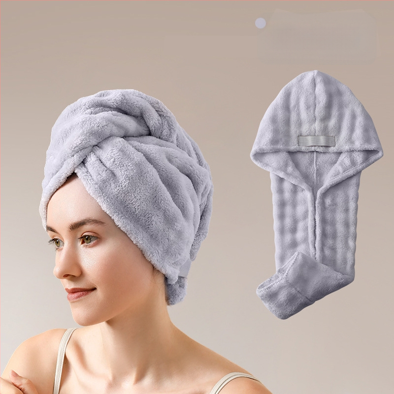 Matu žāvēšanas cepure no korāla flīša, 150d šķiedra, svars 80–99 g, šuvums, ārkārtīgi absorbcija un ātra žāvēšana