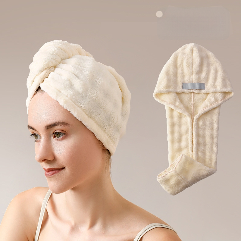 Matu žāvēšanas cepure no korāla flīša, 150d šķiedra, svars 80–99 g, šuvums, ārkārtīgi absorbcija un ātra žāvēšana