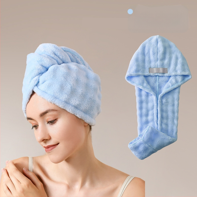 Matu žāvēšanas cepure no korāla flīša, 150d šķiedra, svars 80–99 g, šuvums, ārkārtīgi absorbcija un ātra žāvēšana