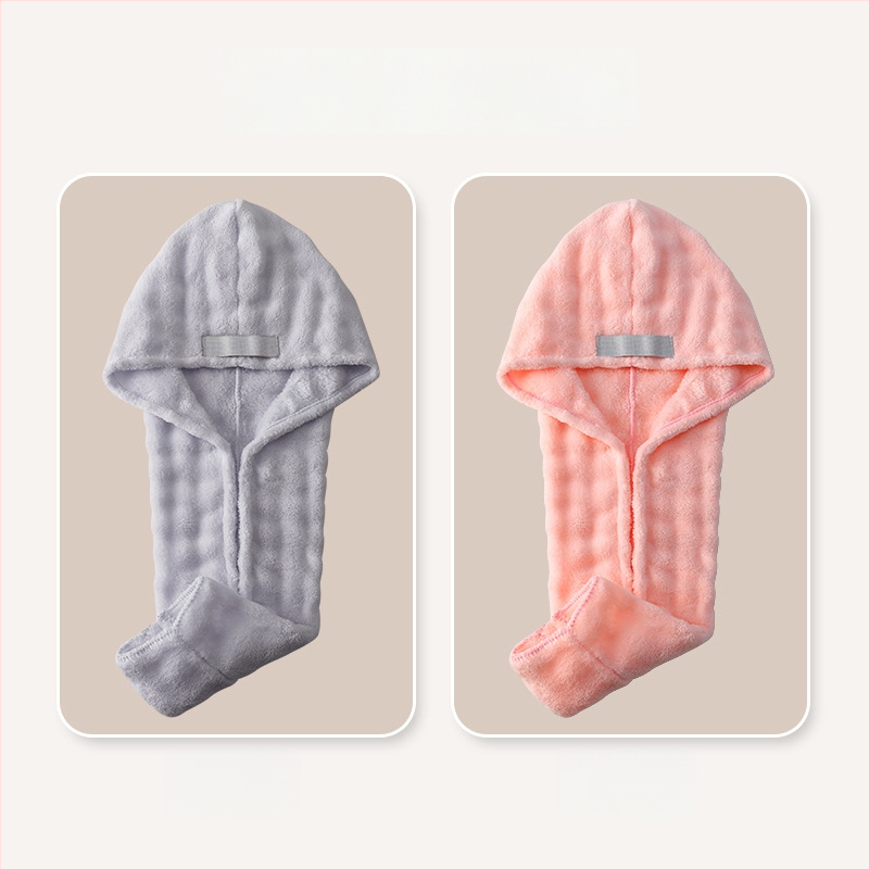 Matu žāvēšanas cepure no korāla flīša, 150d šķiedra, svars 80–99 g, šuvums, ārkārtīgi absorbcija un ātra žāvēšana