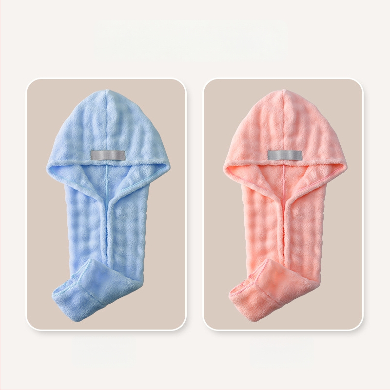 Matu žāvēšanas cepure no korāla flīša, 150d šķiedra, svars 80–99 g, šuvums, ārkārtīgi absorbcija un ātra žāvēšana