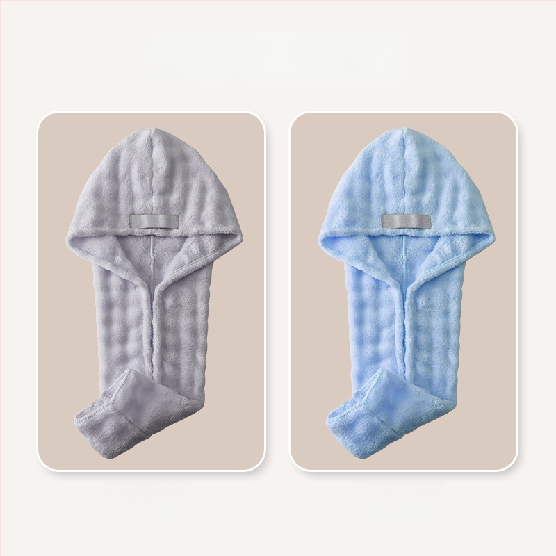 Matu žāvēšanas cepure no korāla flīša, 150d šķiedra, svars 80–99 g, šuvums, ārkārtīgi absorbcija un ātra žāvēšana