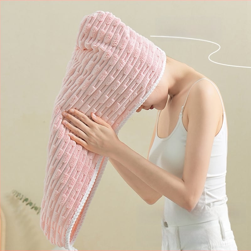 Sieviešu matu žāāvēšanas cepure, bieza, ārkārtīgi absorbējoša, ātra žāvēšana salīdzinājumā ar kokvilnu, bez matu izkrišanas, poliestera džakarda materiāls