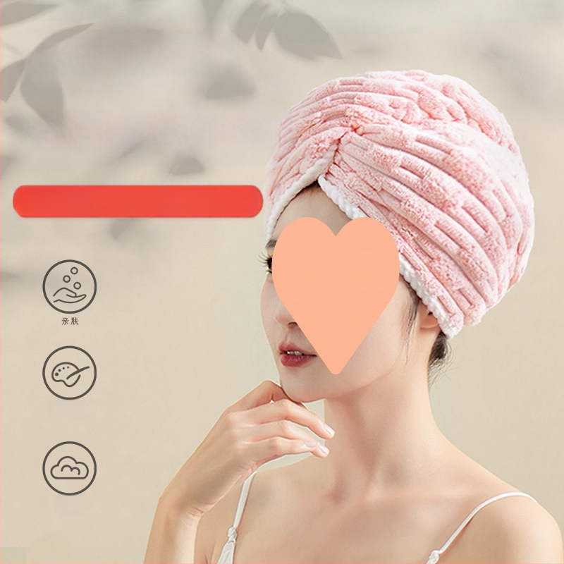 Sieviešu matu žāāvēšanas cepure, bieza, ārkārtīgi absorbējoša, ātra žāvēšana salīdzinājumā ar kokvilnu, bez matu izkrišanas, poliestera džakarda materiāls