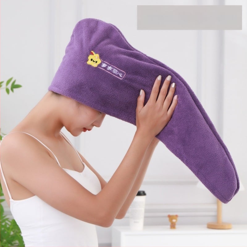 Kétrétegű gyorsan szívó hajtörölköző sapka nőknek, 200 g+