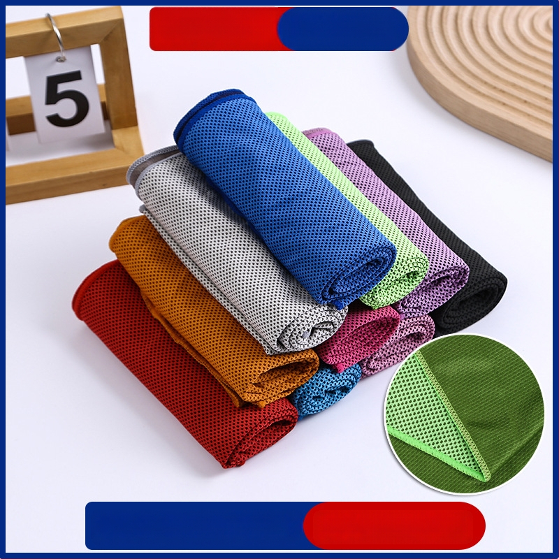 Sport törölköző hűtő funkcióval, 80% poliészter + 20% poliamid, 140 g, logó nyomtatva