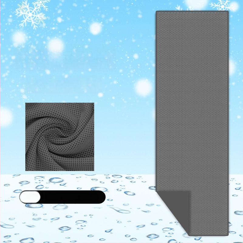 Poliészter sport törölköző hűtő hatással kültéri edzésekhez, gyors izzadságfelszívódás, gyors száradás, 40 g, logó testreszabás