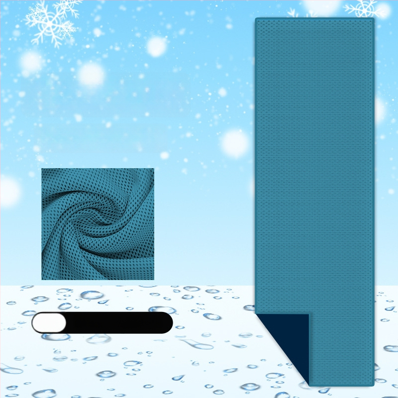 Poliészter sport törölköző hűtő hatással kültéri edzésekhez, gyors izzadságfelszívódás, gyors száradás, 40 g, logó testreszabás