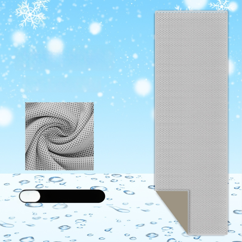 Poliészter sport törölköző hűtő hatással kültéri edzésekhez, gyors izzadságfelszívódás, gyors száradás, 40 g, logó testreszabás