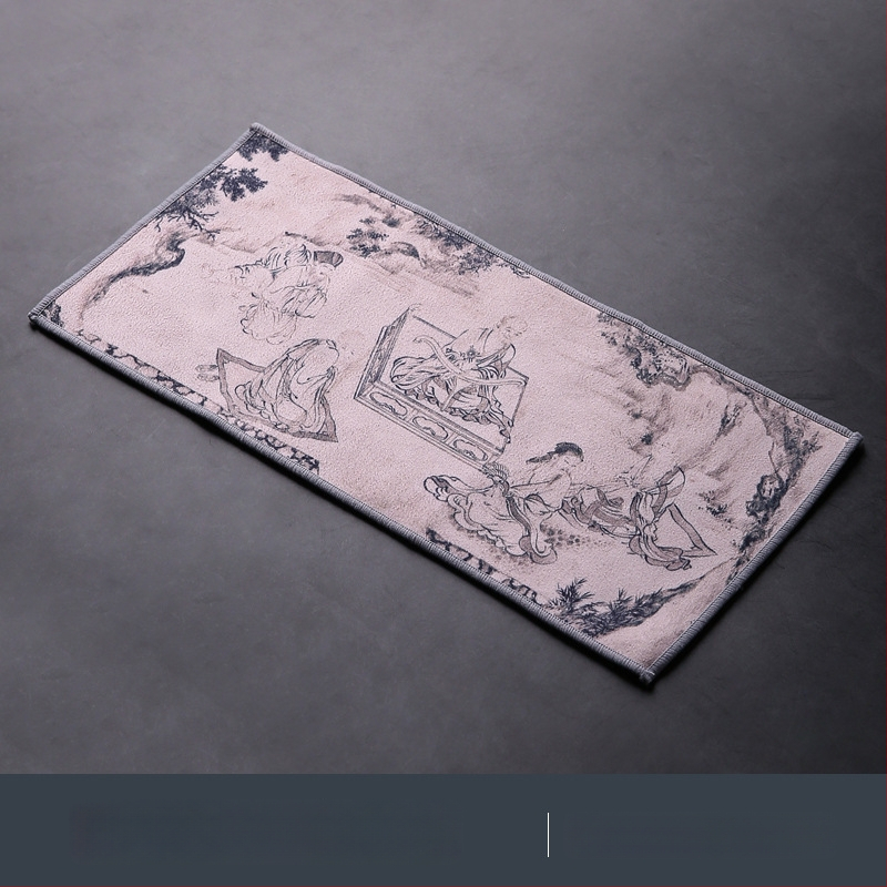 Arbatinės rankšluostis - japonų stilius, audinys, kilmė Dehua, pakuotė su padėklu