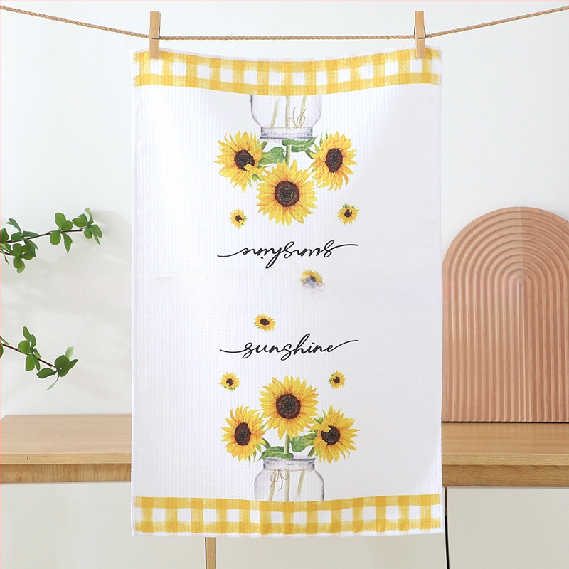 Nyomtatott konyhai törölköző – mikroszálas, 300gsm, 5–10 másodperces nedvszívó képesség, sima szövés