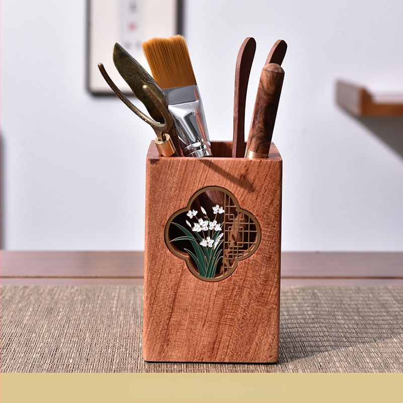 Ebony Kung Fu arbatos ceremonijos priedų rinkinys su padėklu — medžiaga: Ebony; įskaičiuota arbatos šaukštelis ir šepetys; svoris: 0,86 kg