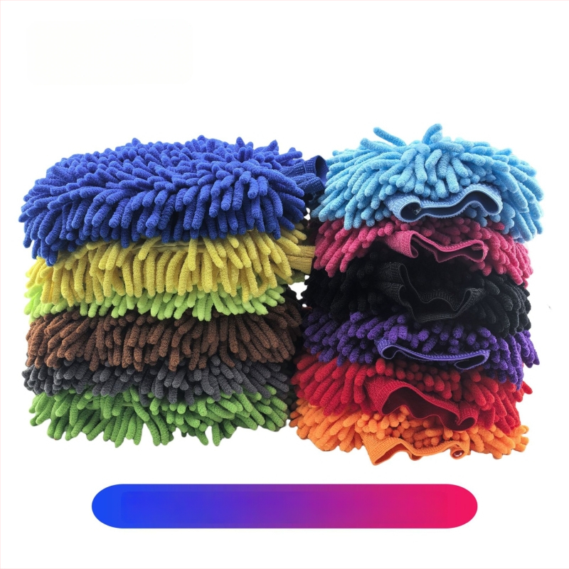 Chenille autómosó kesztyű - Multifunkcionális autó törölköző, 95 g, logónyomtatás elérhető