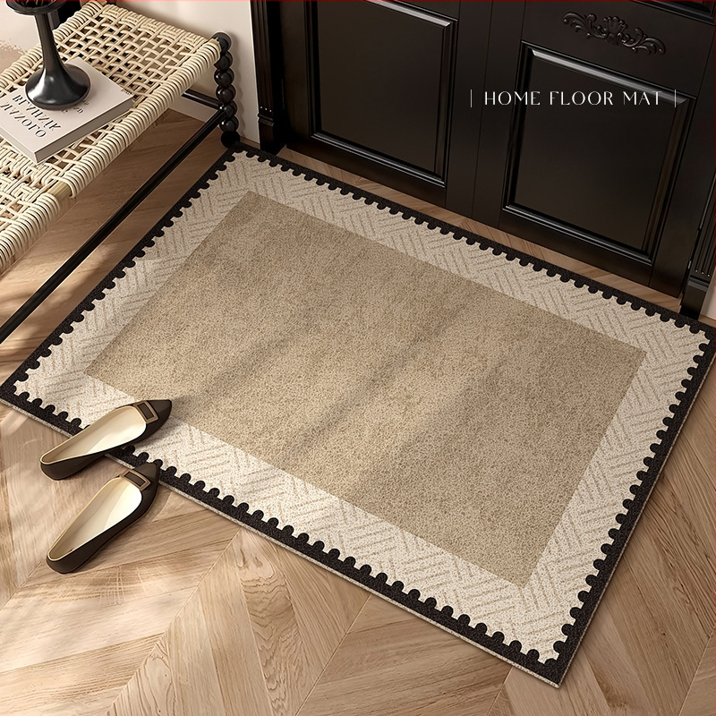 Ieejas paklājs ar stieples cilpu, reljēfs, ģeometriskais raksts, mazgājams, pielāgojams