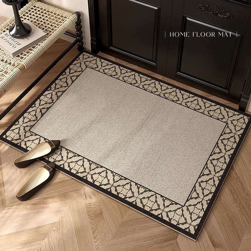 Ieejas paklājs ar stieples cilpu, reljēfs, ģeometriskais raksts, mazgājams, pielāgojams