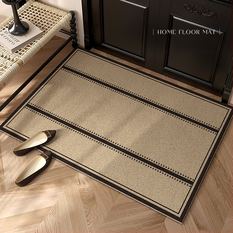 Ieejas paklājs ar stieples cilpu, reljēfs, ģeometriskais raksts, mazgājams, pielāgojams