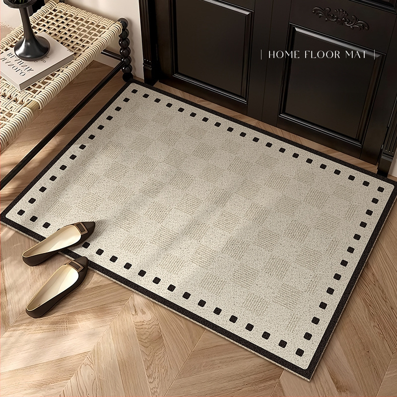 Ieejas paklājs ar stieples cilpu, reljēfs, ģeometriskais raksts, mazgājams, pielāgojams