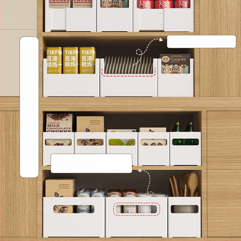 Galda uzglabāšanas kārba ar nolaižamiem nodalījumiem — bez vāka, 12L tilpums, modelis YJ-5571–5575