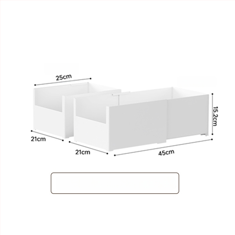 Galda uzglabāšanas kārba ar nolaižamiem nodalījumiem — bez vāka, 12L tilpums, modelis YJ-5571–5575