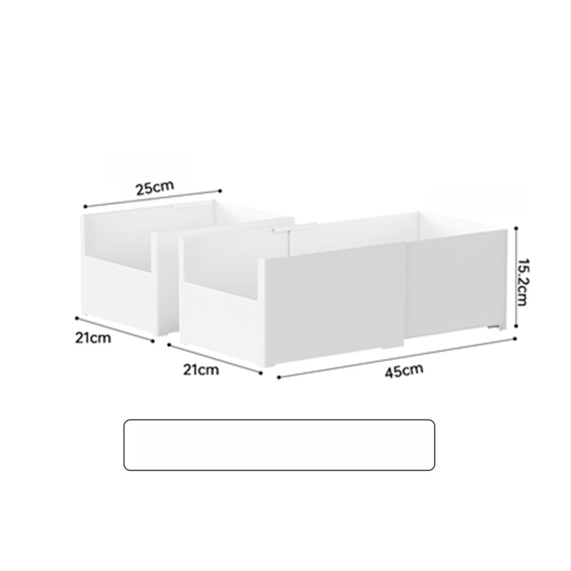 Galda uzglabāšanas kārba ar nolaižamiem nodalījumiem — bez vāka, 12L tilpums, modelis YJ-5571–5575