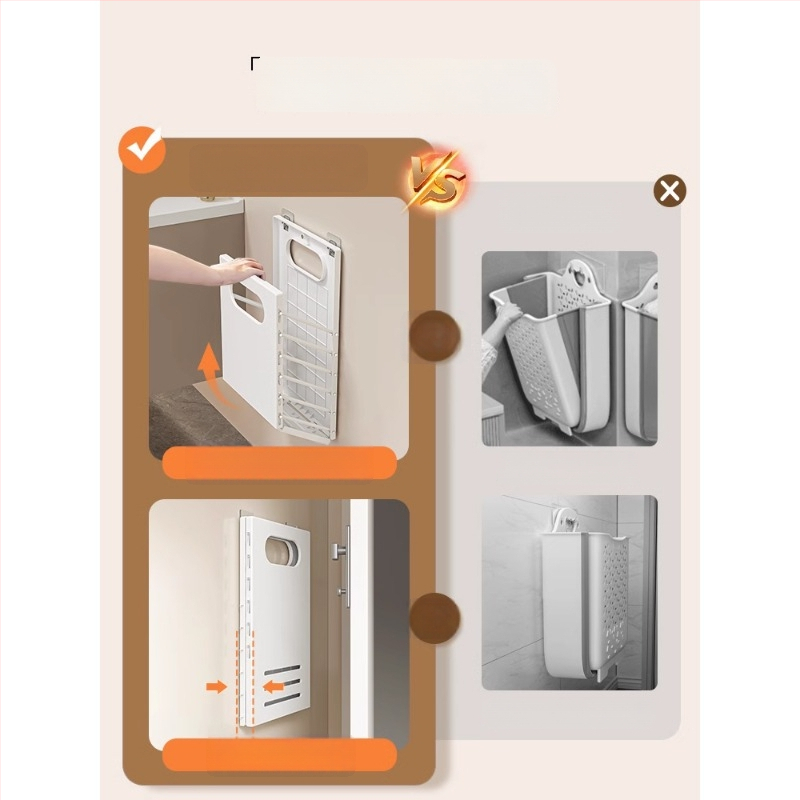 Netīro drēbju grozs — mūsdienīgs minimālisma stils, piemērots guļamistabai un vannas istabai (Materiāls: PP; Zīmols: Resistant; Iepakojums: 1 gab.)