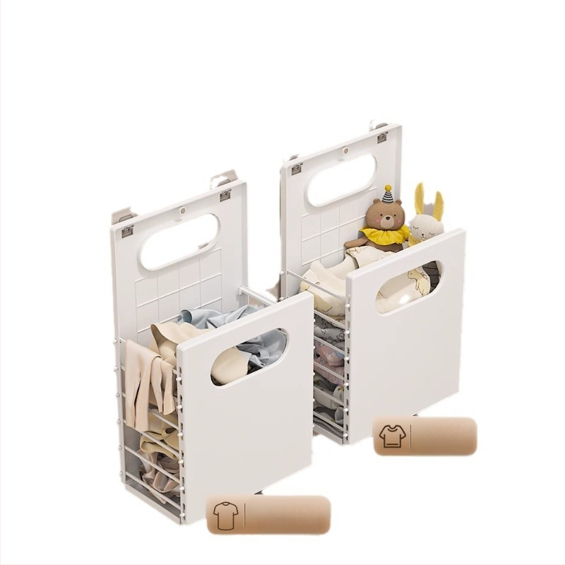 Netīro drēbju grozs — mūsdienīgs minimālisma stils, piemērots guļamistabai un vannas istabai (Materiāls: PP; Zīmols: Resistant; Iepakojums: 1 gab.)