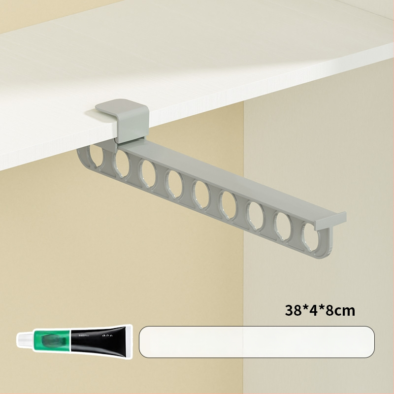 Kelnių laikiklis drabužių spintai su ištraukiamu mechanizmu, PP medžiaga, pakuotėje 50 vnt., nepriklausomas gamintojas, spausdintas logotipas
