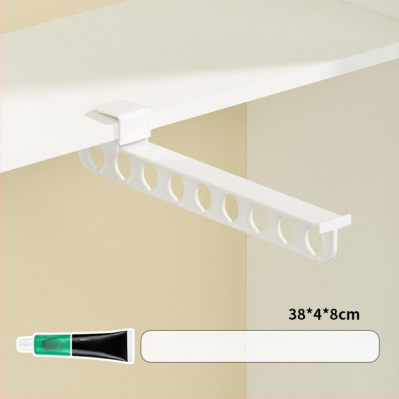 Kelnių laikiklis drabužių spintai su ištraukiamu mechanizmu, PP medžiaga, pakuotėje 50 vnt., nepriklausomas gamintojas, spausdintas logotipas
