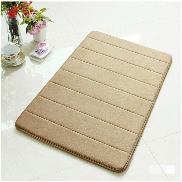 Vannas istabas paklājiņš no pūkaina auduma ar pretslīdēšanas virsmu, absorbējošs un mazgājams, taisnstūra formā, piemērots guļamistabai, vannas istabai un virtuvei