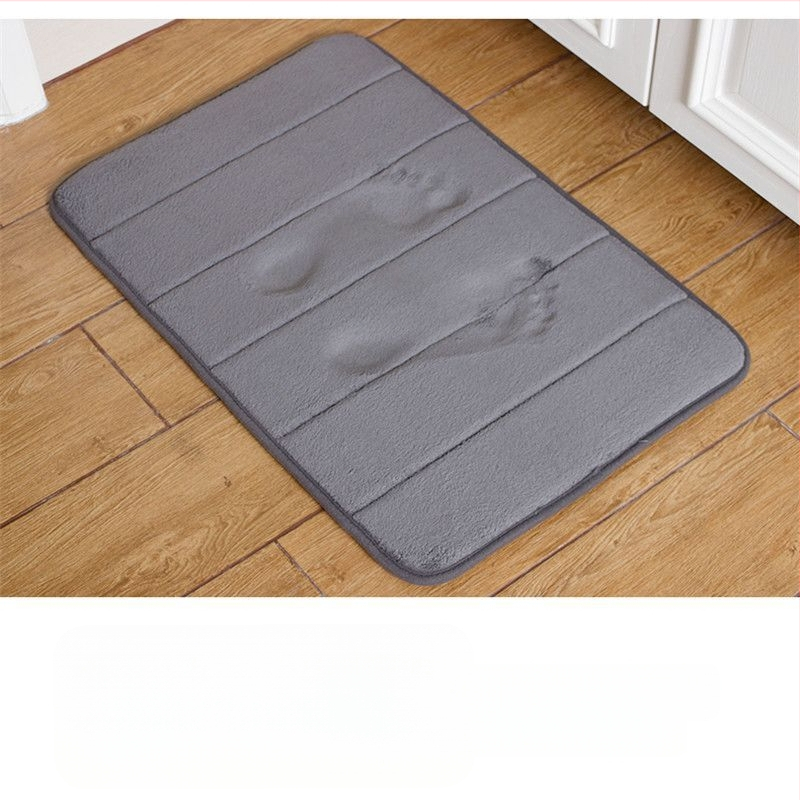 Vannas istabas paklājiņš no pūkaina auduma ar pretslīdēšanas virsmu, absorbējošs un mazgājams, taisnstūra formā, piemērots guļamistabai, vannas istabai un virtuvei