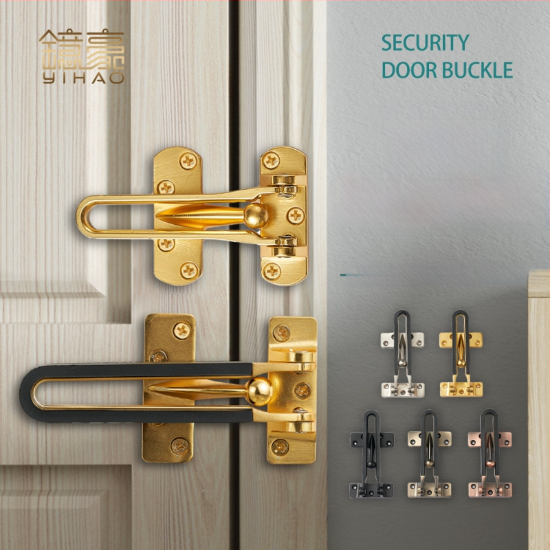 Durvju aizslēga mehānisms ar pretzādzības ķēdi (modeļa FDK, tipa A slēdzis, cinka sakausējums, pulēts/elektroplātēts pārklājums, moderns un vienkāršs stils)