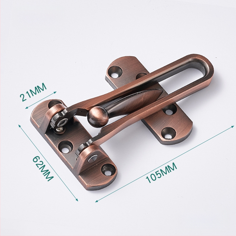 Durvju aizslēga mehānisms ar pretzādzības ķēdi (modeļa FDK, tipa A slēdzis, cinka sakausējums, pulēts/elektroplātēts pārklājums, moderns un vienkāršs stils)