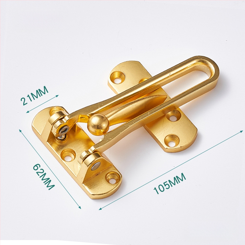 Durvju aizslēga mehānisms ar pretzādzības ķēdi (modeļa FDK, tipa A slēdzis, cinka sakausējums, pulēts/elektroplātēts pārklājums, moderns un vienkāršs stils)
