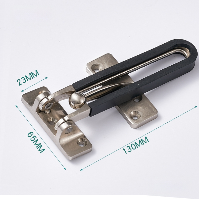 Durvju aizslēga mehānisms ar pretzādzības ķēdi (modeļa FDK, tipa A slēdzis, cinka sakausējums, pulēts/elektroplātēts pārklājums, moderns un vienkāršs stils)