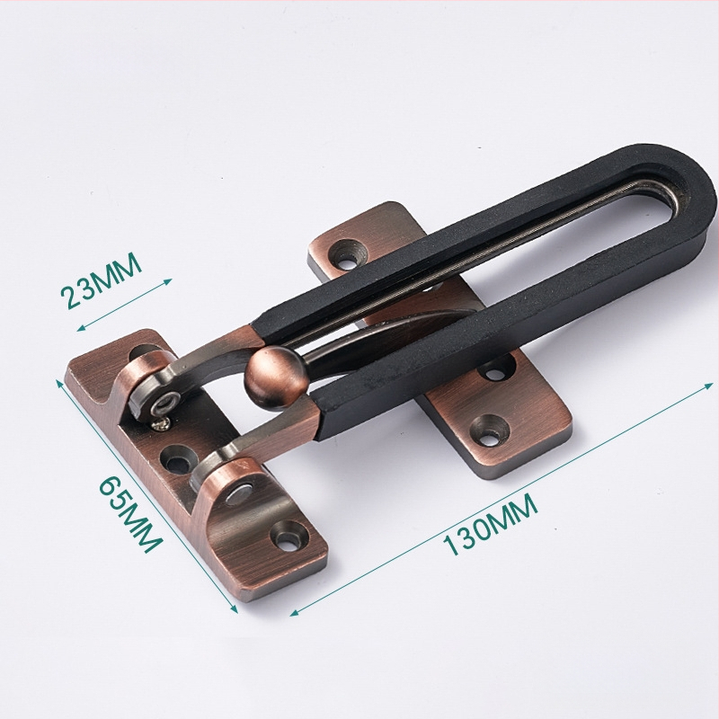 Durvju aizslēga mehānisms ar pretzādzības ķēdi (modeļa FDK, tipa A slēdzis, cinka sakausējums, pulēts/elektroplātēts pārklājums, moderns un vienkāršs stils)