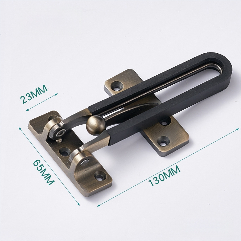 Durvju aizslēga mehānisms ar pretzādzības ķēdi (modeļa FDK, tipa A slēdzis, cinka sakausējums, pulēts/elektroplātēts pārklājums, moderns un vienkāršs stils)